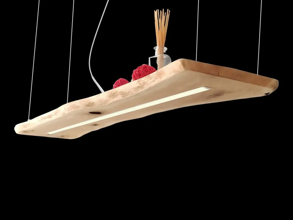 FRIESENLICHT Eska Pendelleuchte Holz 150cm 2x LED Wildeiche