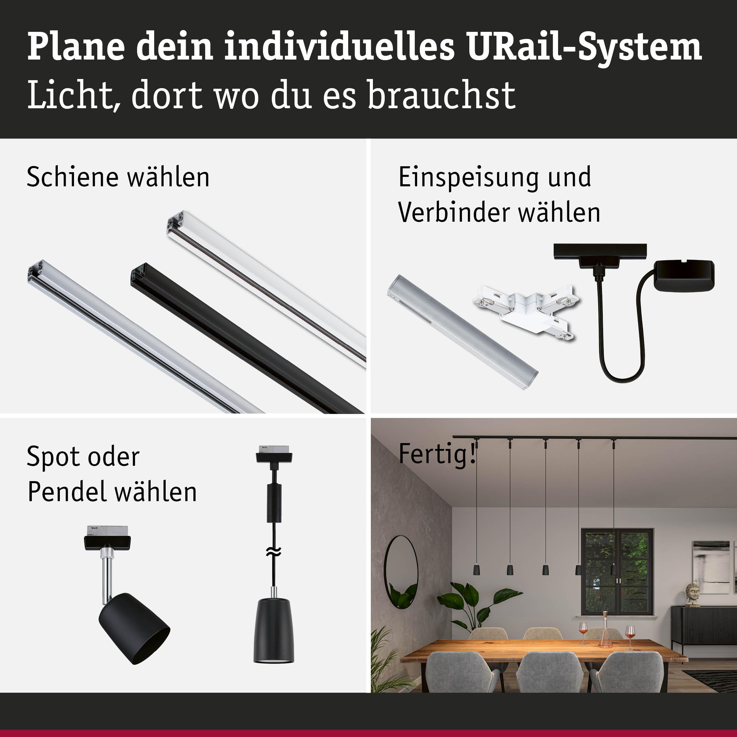 Paulmann URail 95627 Pendel Cover GU10 Schwarz