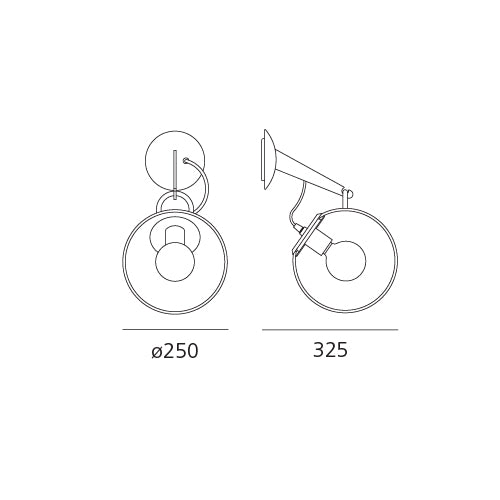 Artemide Miconos Pendelleuchte Suspension Satin Brass Glas