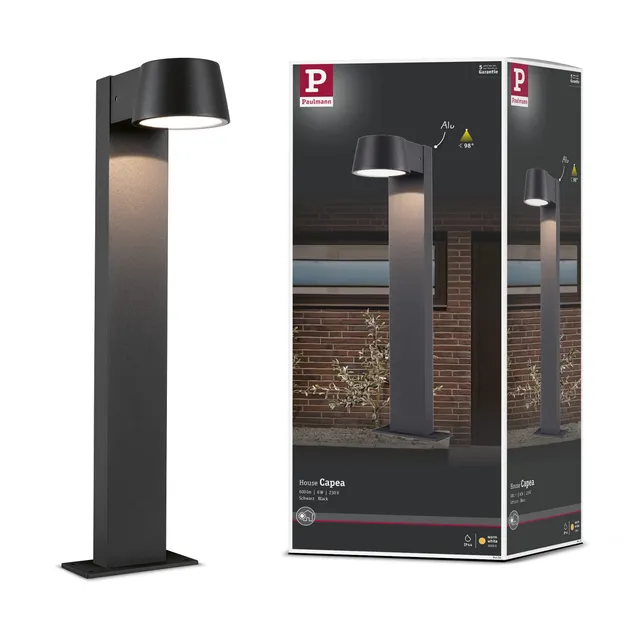 Paulmann Capea 94454 Pollerleuchte 3000K Schwarz IP44