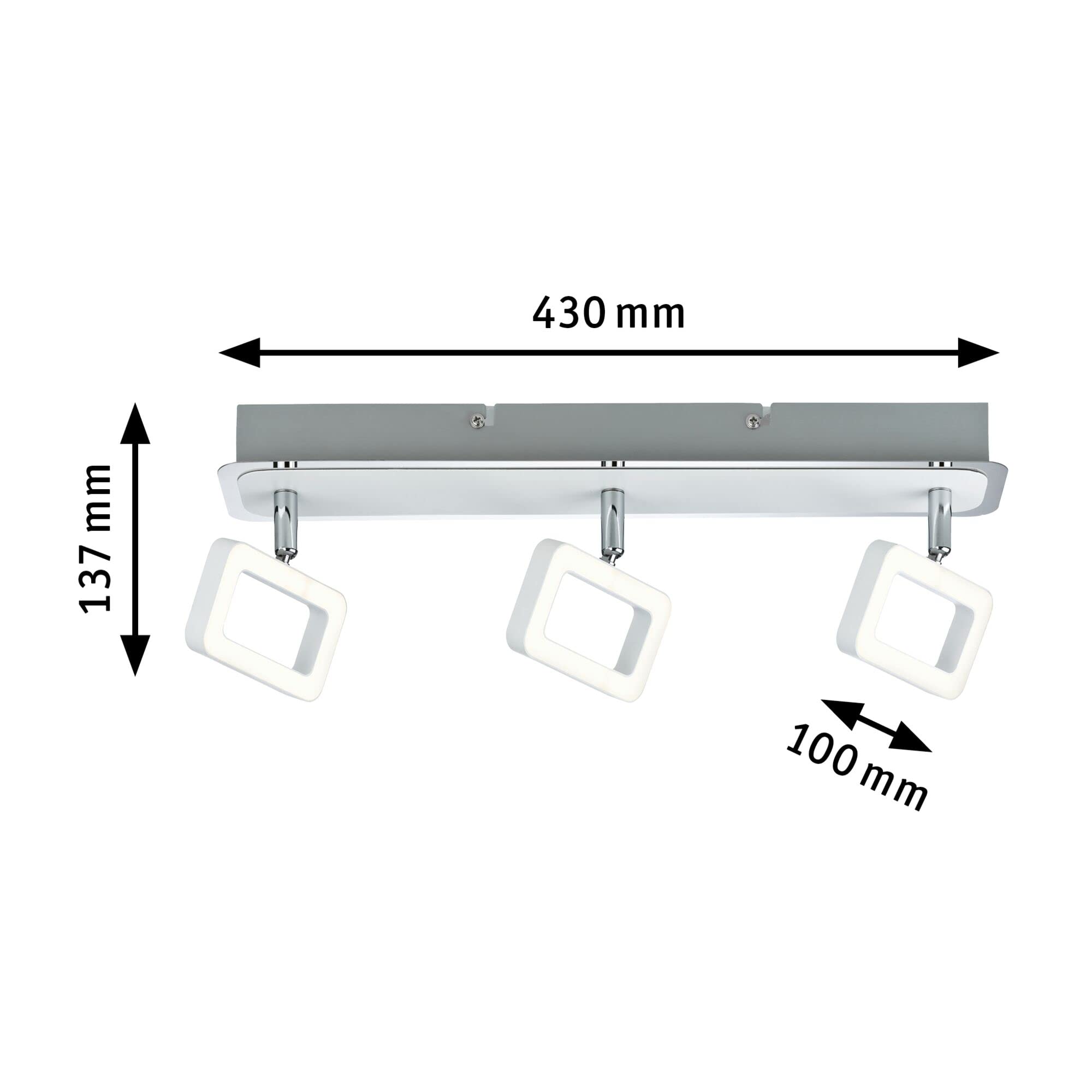 Paulmann Frame 66640 Deckenstrahler 3-flammig weiß LED