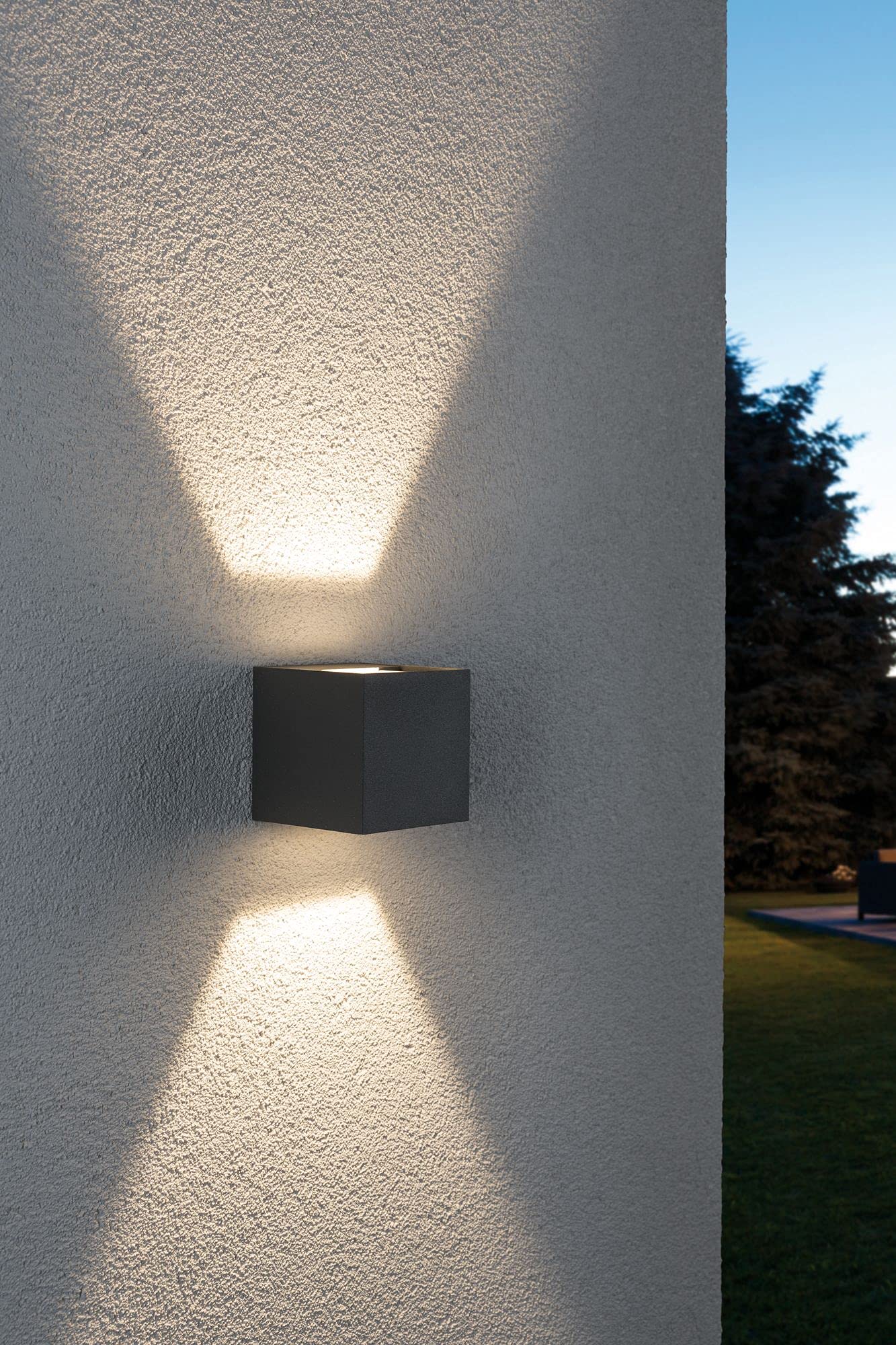 Paulmann Cybo LED-Außenwandleuchte 2x3W grau IP65 2700K