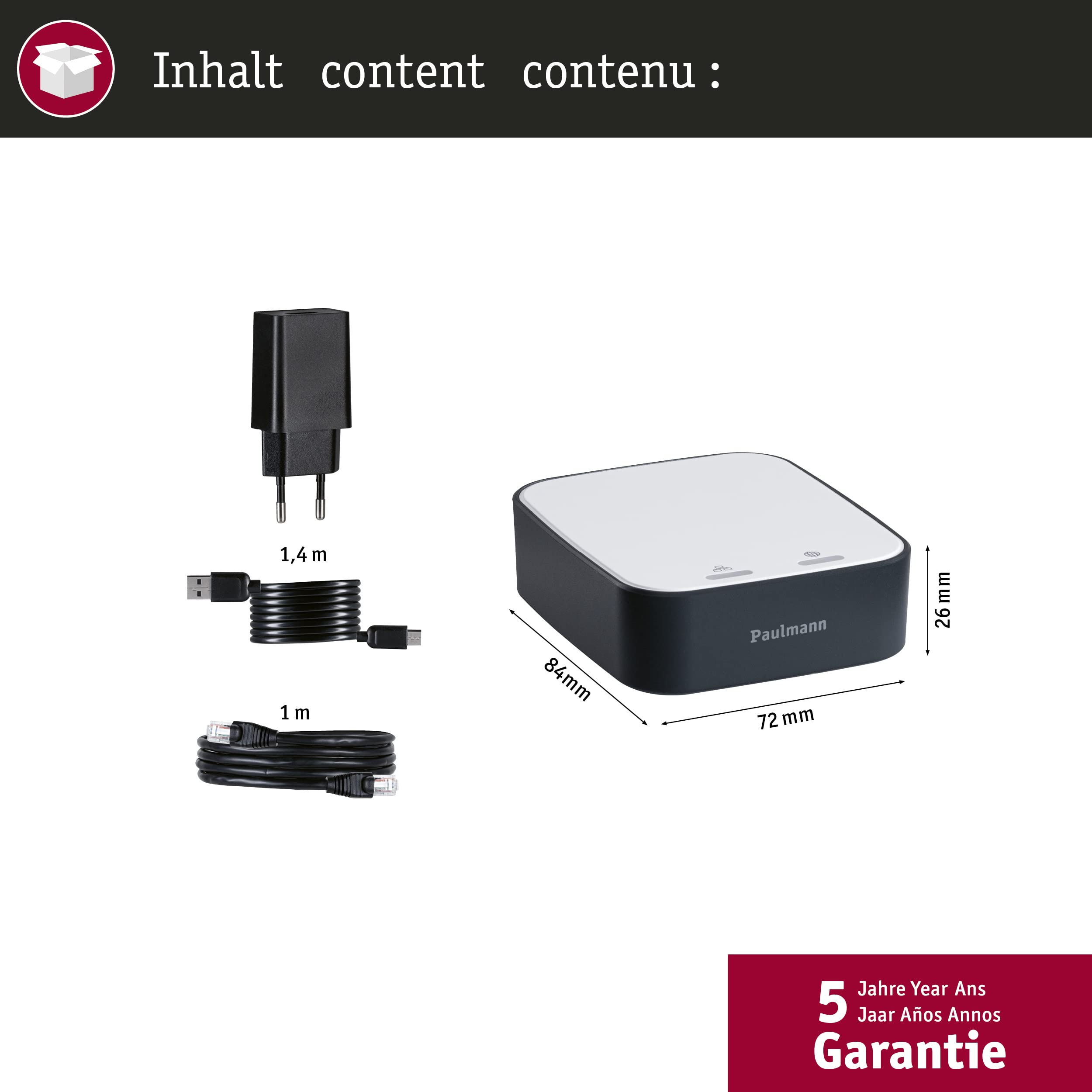 Paulmann Smik 50135 Zigbee Gateway Bridge weiß Steuerzentrale