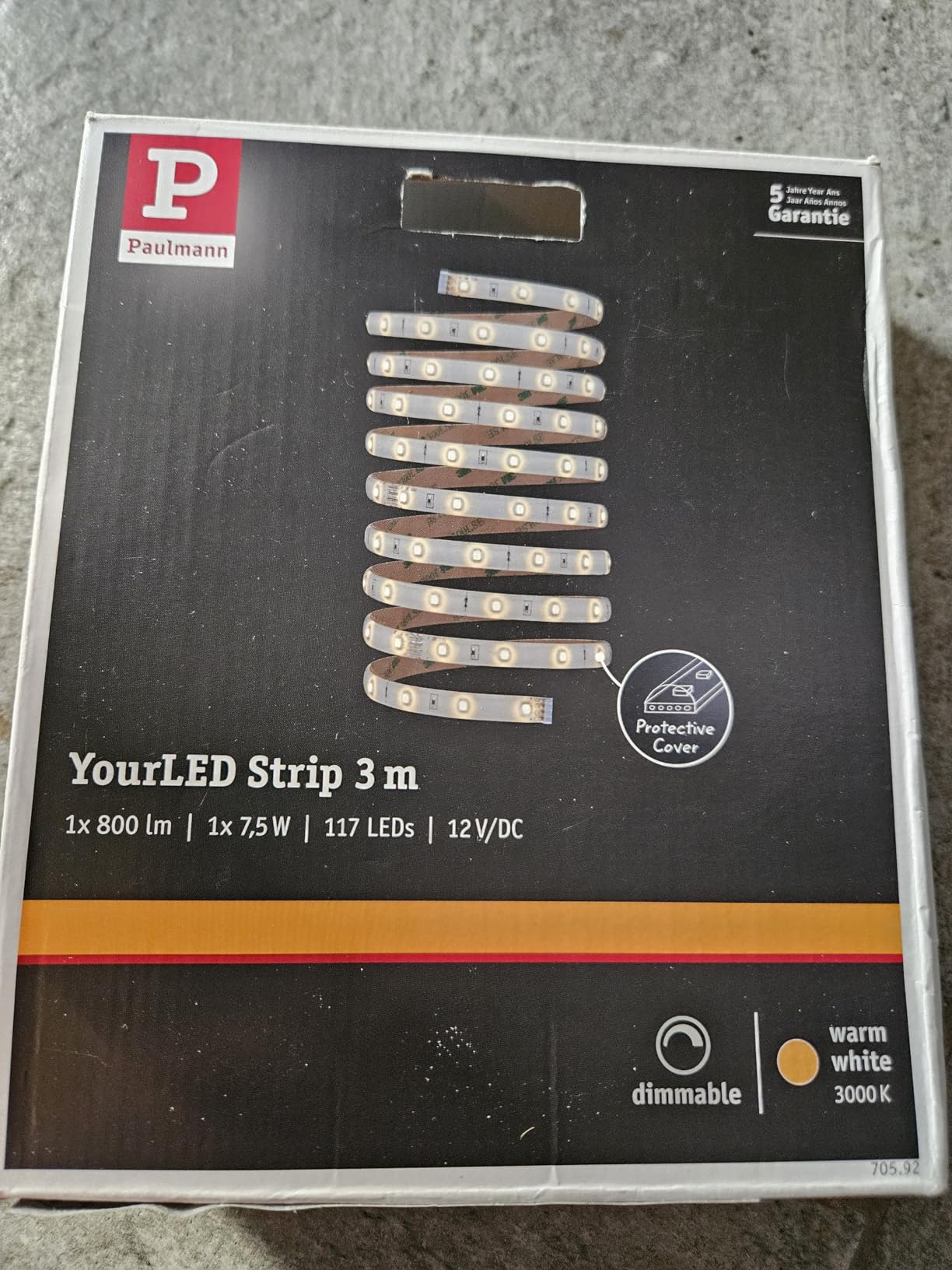 Paulmann 705.92 MaxLED LED-Strip warmweiß silber Einzelstreifen