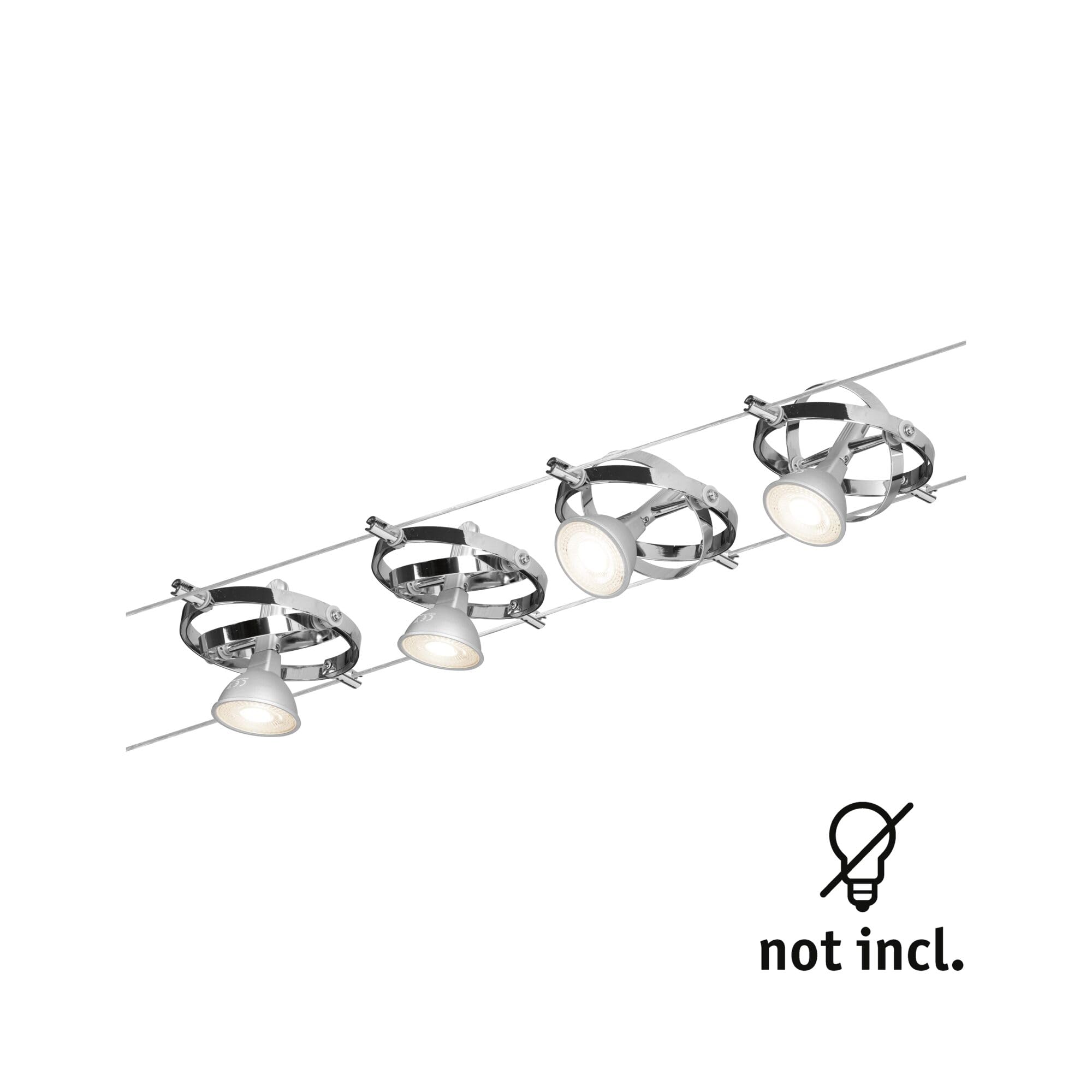 Paulmann Cardan 94144 Seilsystem 4-Spots chrom matt