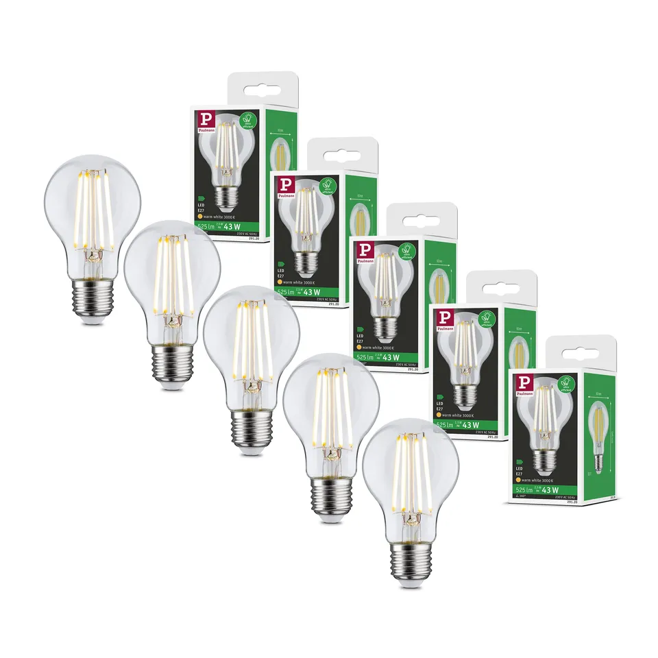 Paulmann 5284 Efficient-Line LED Birne E27 3000K 5er Set