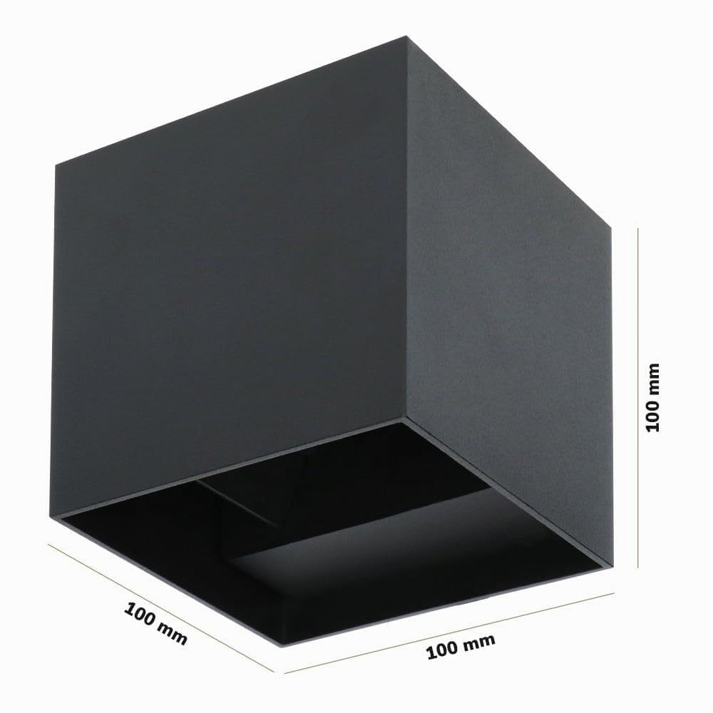 Hoftronic Kansas Wandleuchte Up-Down 2er Pack IP65 schwarz