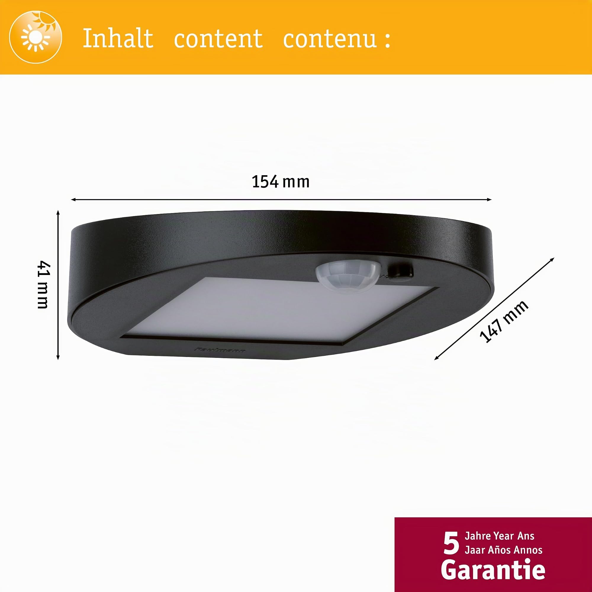 Paulmann Ryse 94246 Solar Wandleuchte Anthrazit 3000K
