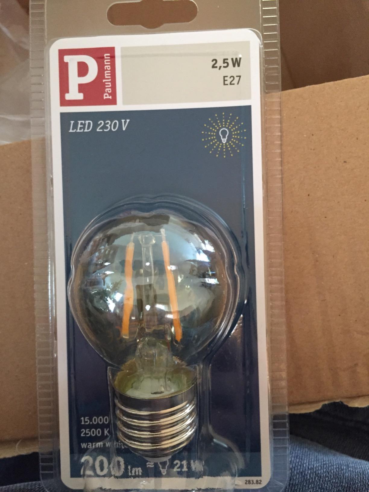 Paulmann Tropfen 28382 LED Lampe E27 2,5W Gold warmweiß