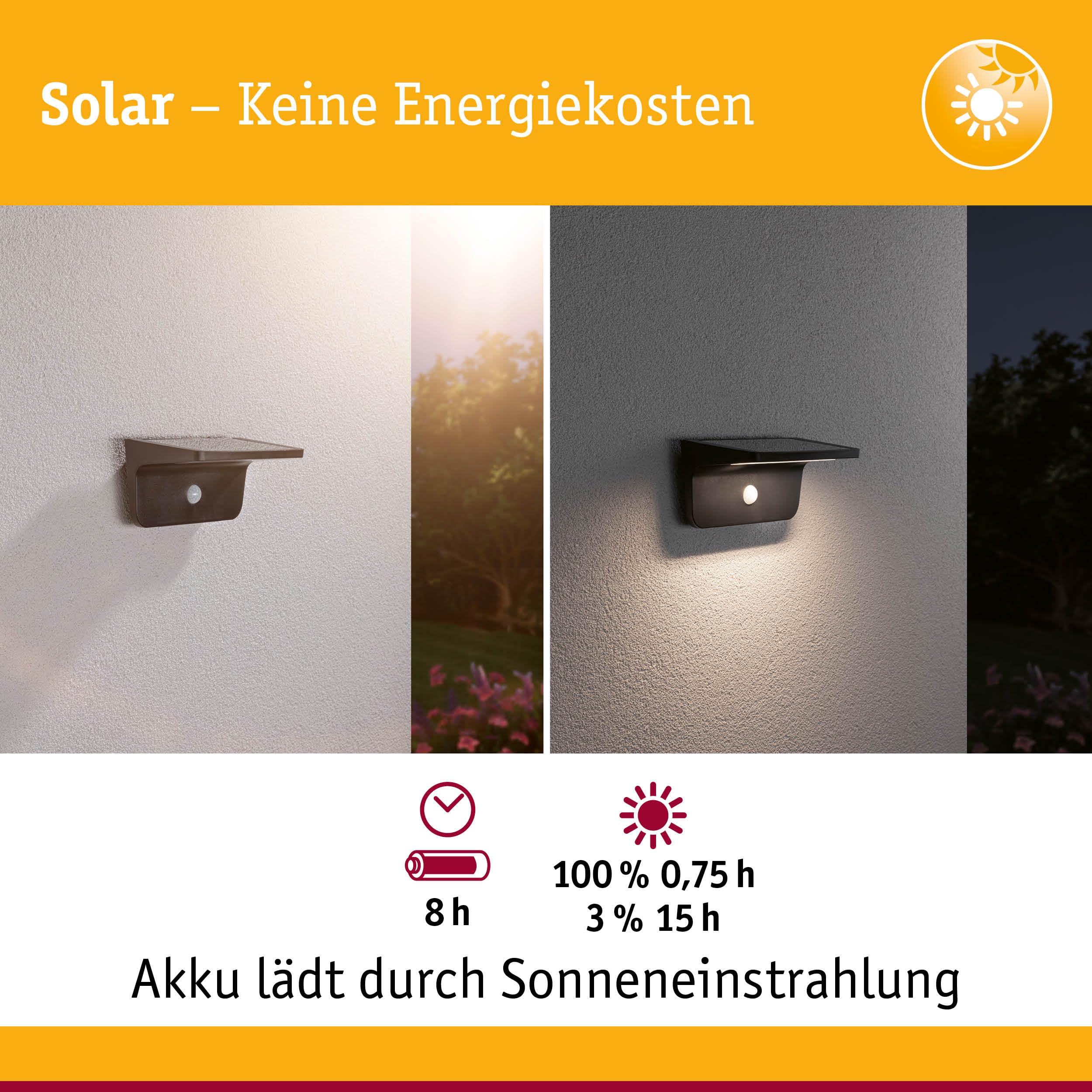 Paulmann Solveig Solar Wandleuchte 600lm IP44