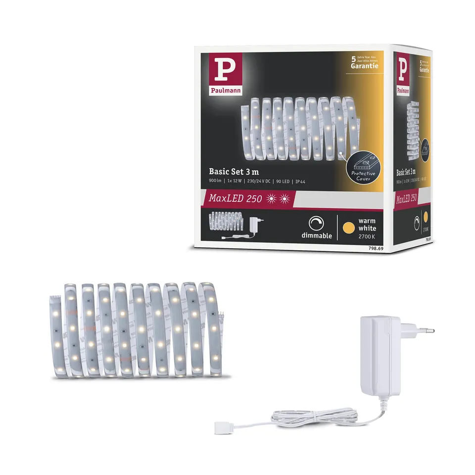 Paulmann MaxLED 250 Basisset LED-Strip 3m warmweiß IP44