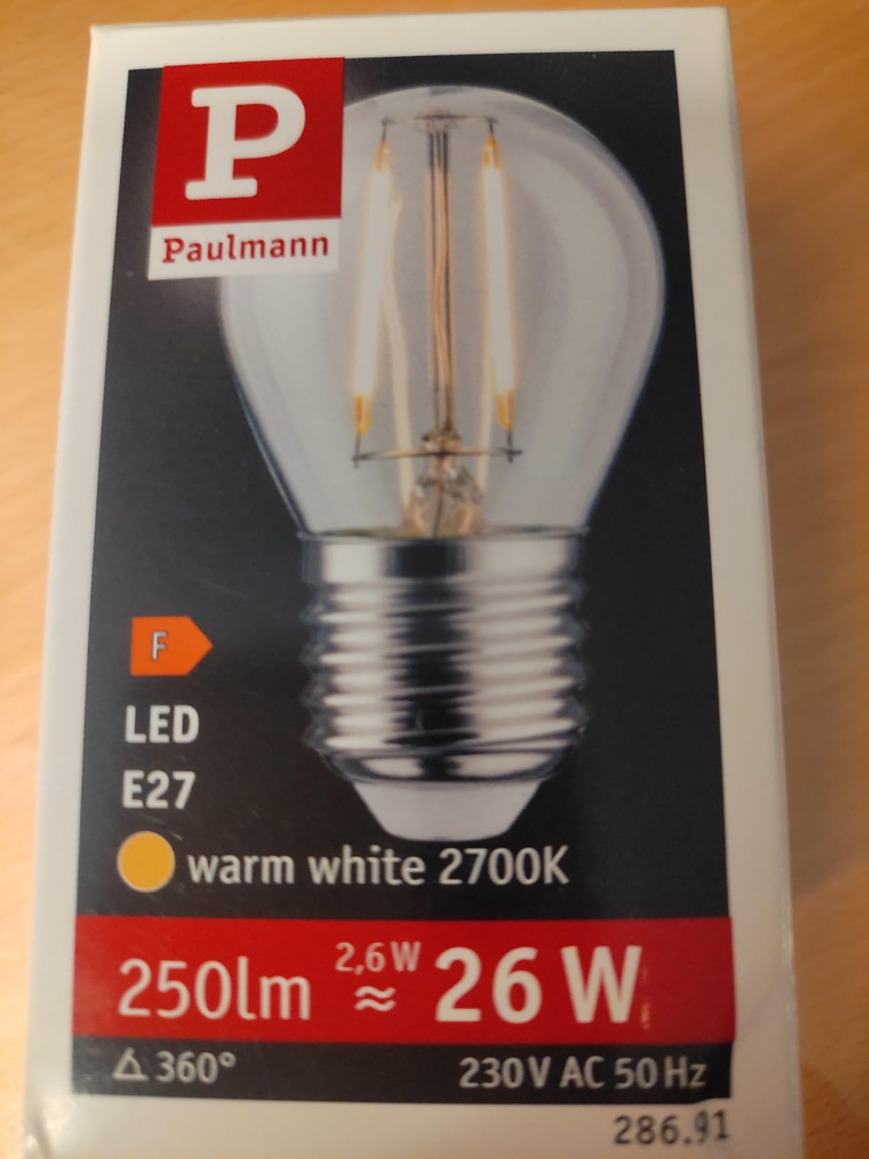 Paulmann Filament 28691 LED Tropfen E27 Klar 2700K