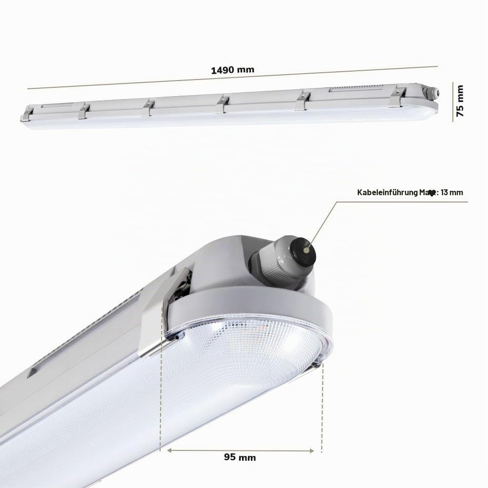 Hoftronic F04 Feuchtraumleuchte 150cm Sensor