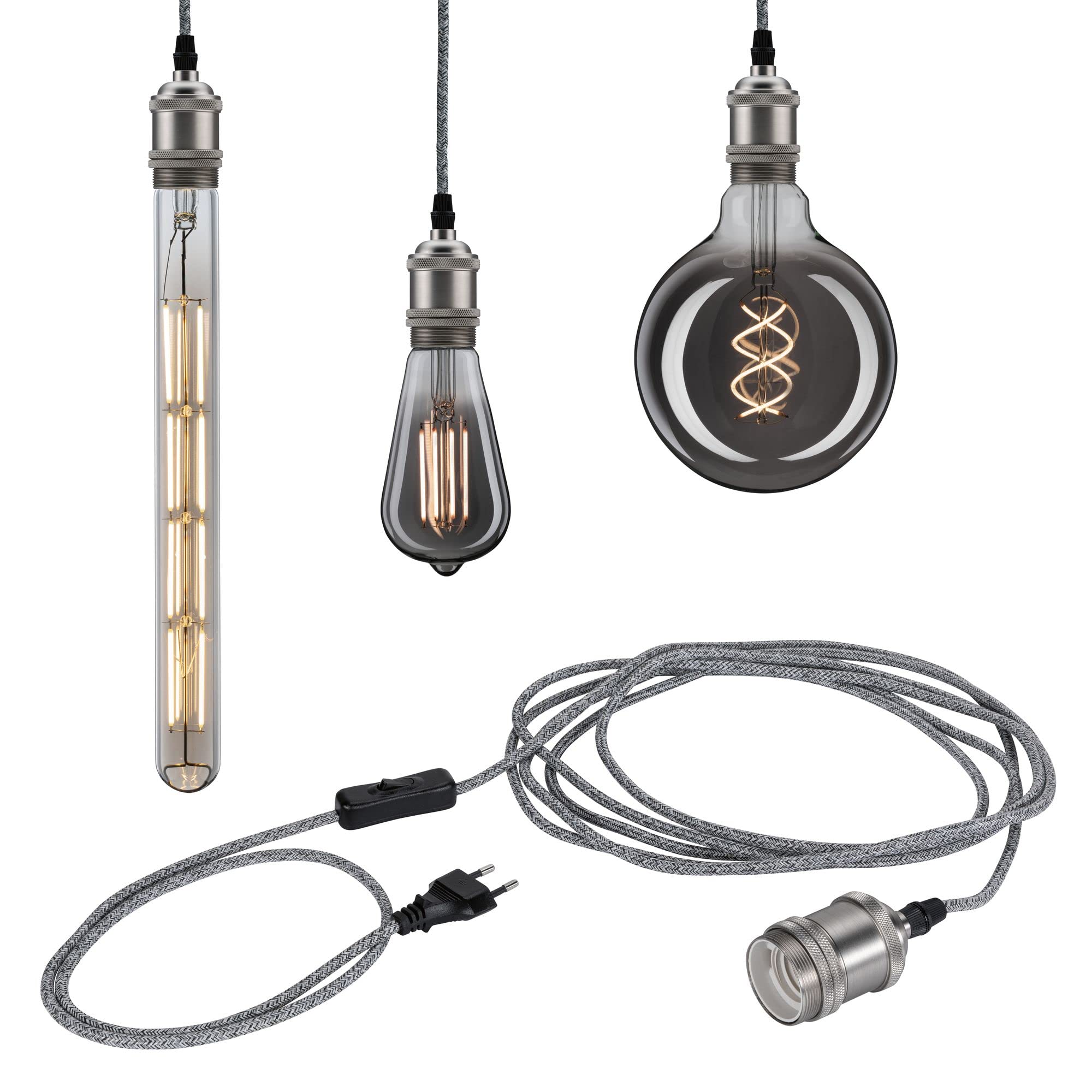 Paulmann Neordic 79771 Eldar Pendelleuchte Grau E27