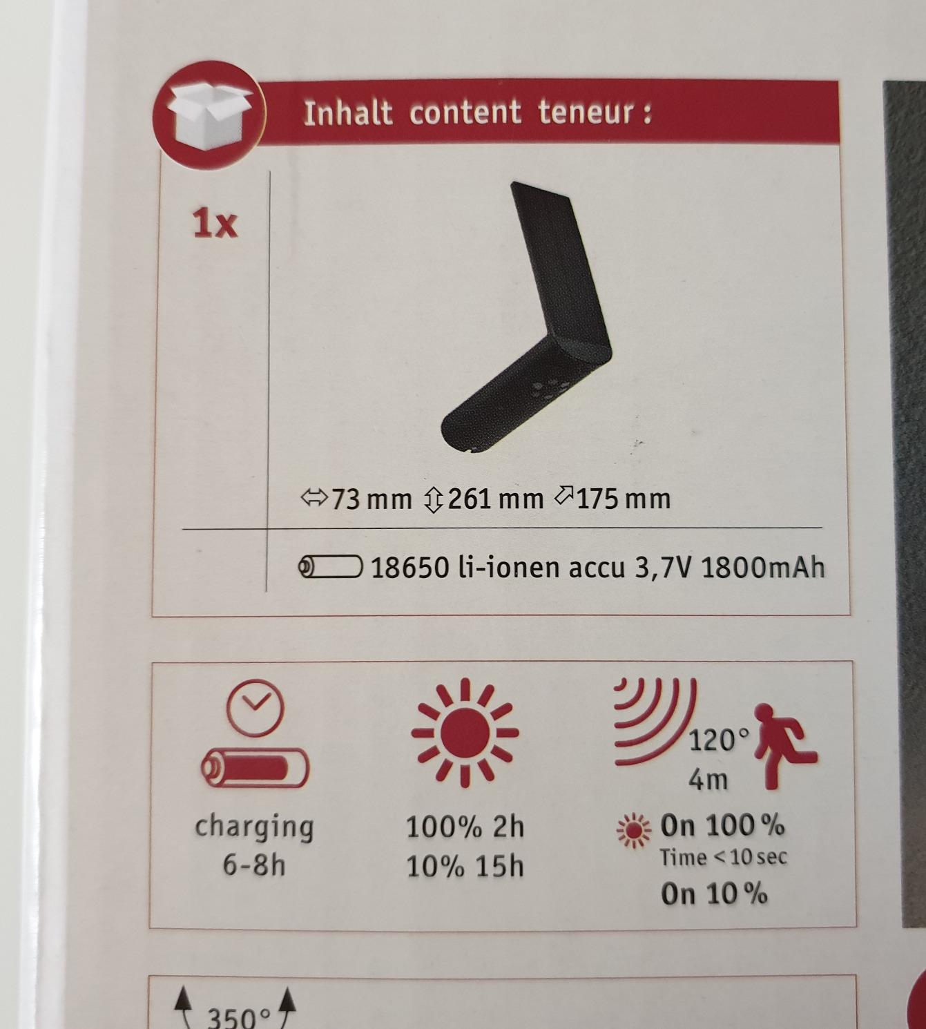 Paulmann Ilias 94260 Solar Wandleuchte Anthrazit warmweiß