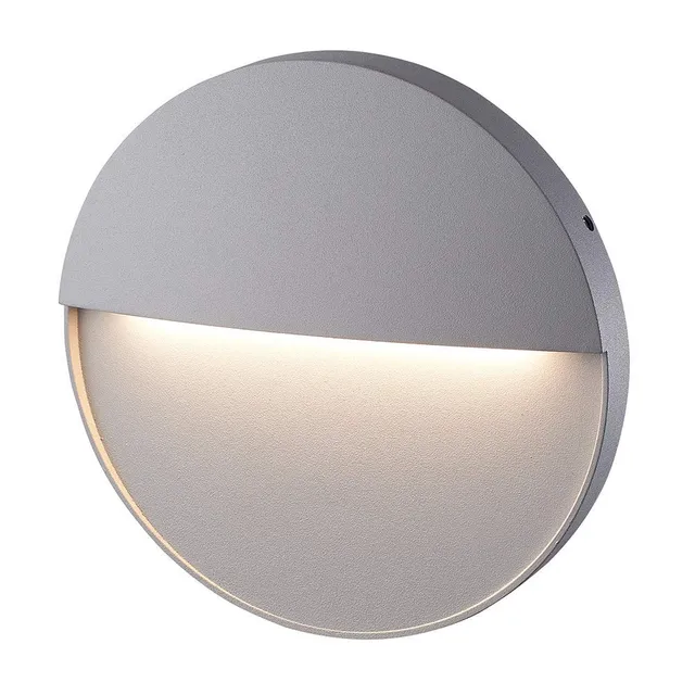 Hoftronic Wandleuchte Rund Grau 3000K IP54