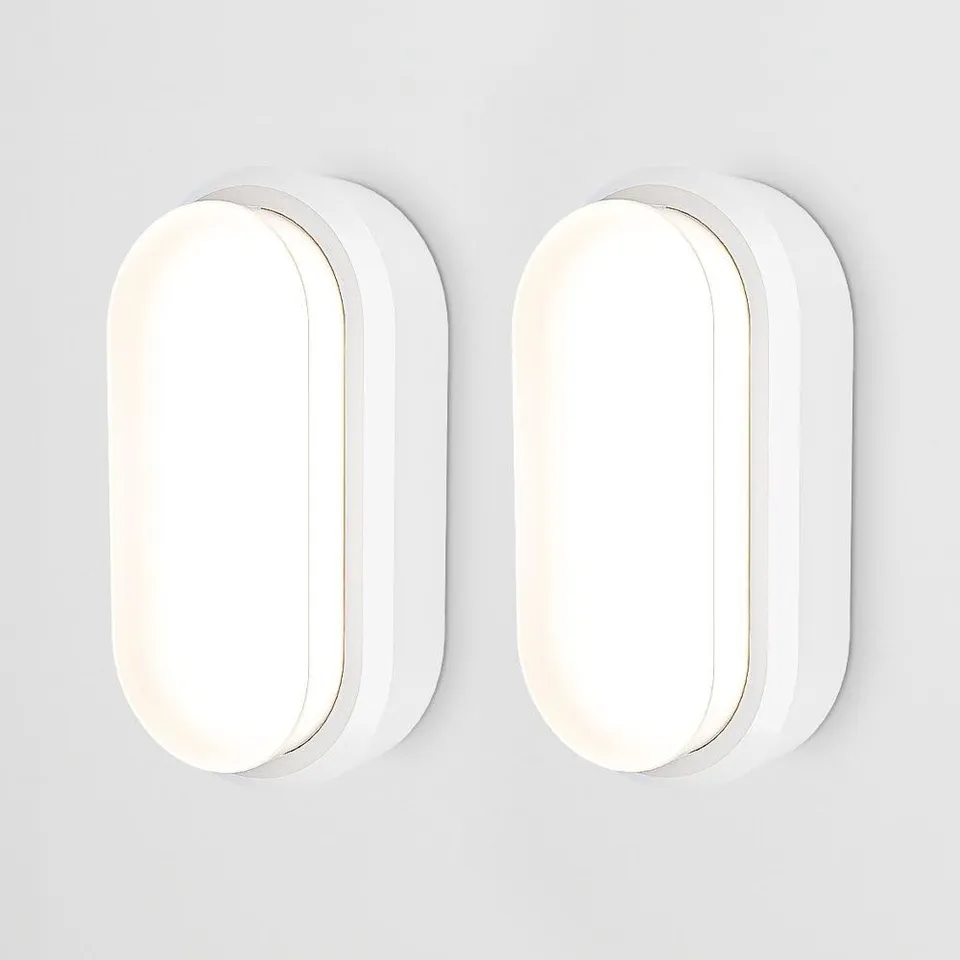 Hoftronic C-Series LED Kellerlampe oval 18W 2er Set IP54