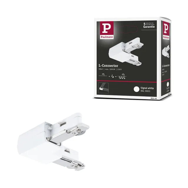 Paulmann URail 95646 Verbinder L-Stück Signalweiß 62x62 mm