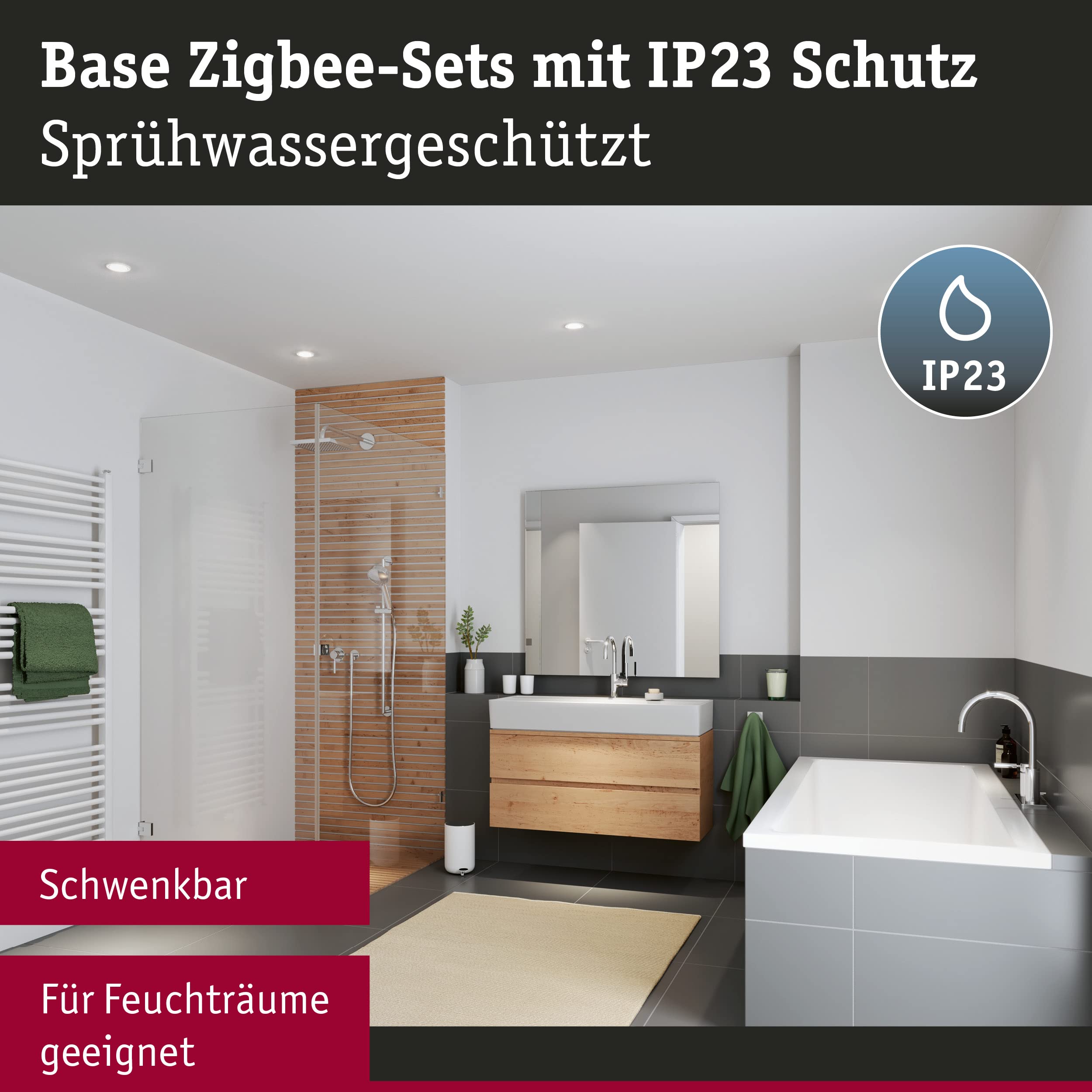 Paulmann 92467 Base Einbauleuchte 3er Set RGBW schwenkbar