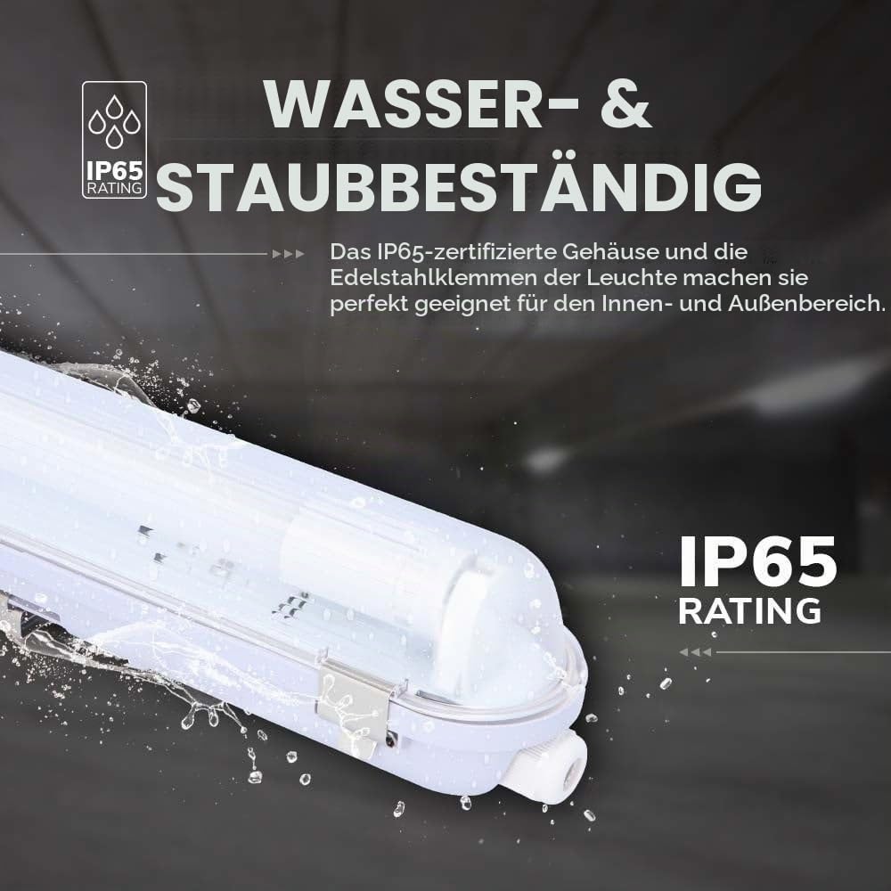 Hoftronic Feuchtraumleuchte 120 cm 18W kaltweiß IP65