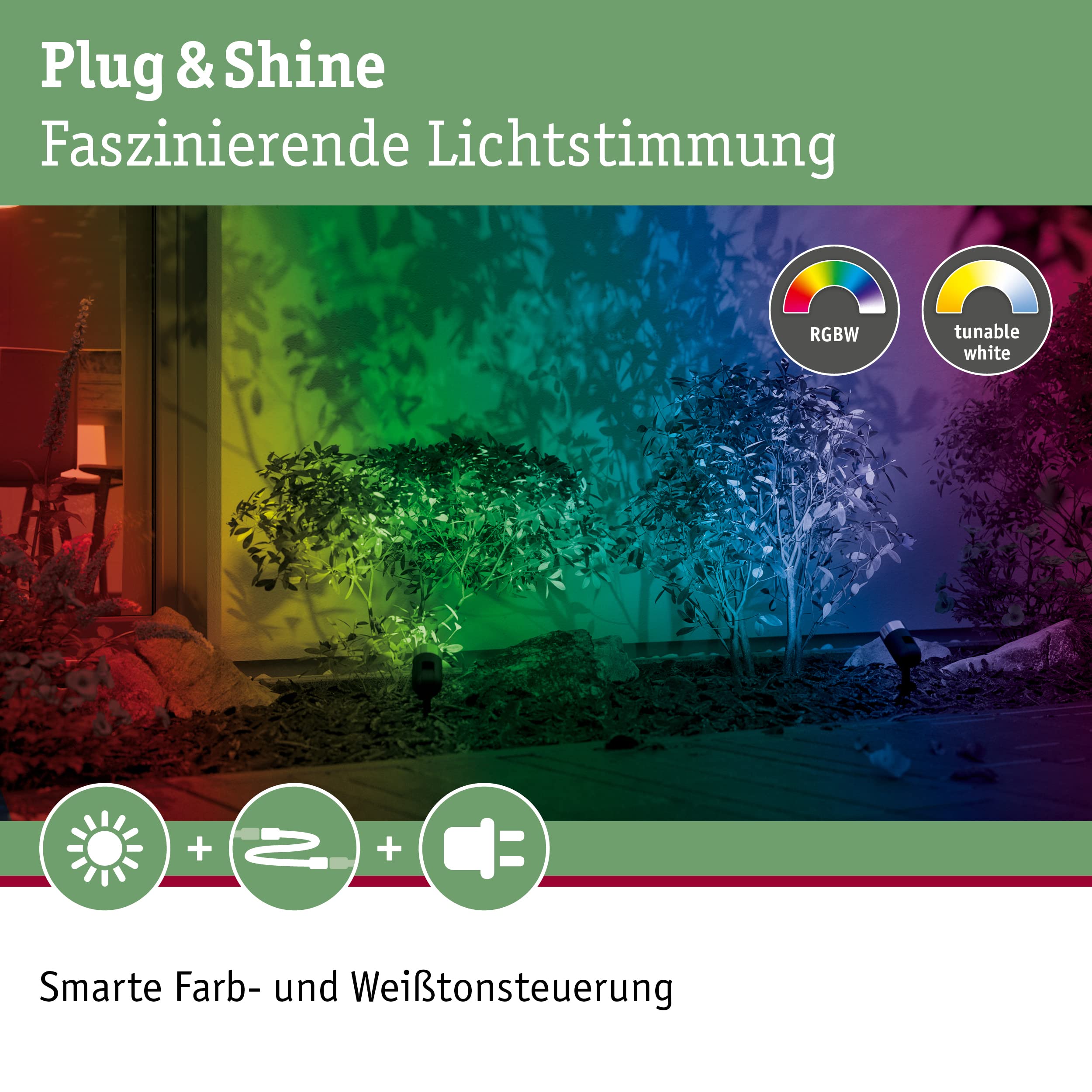 Paulmann Plug & Shine Pike Zigbee Spot Starterset 3er RGBW