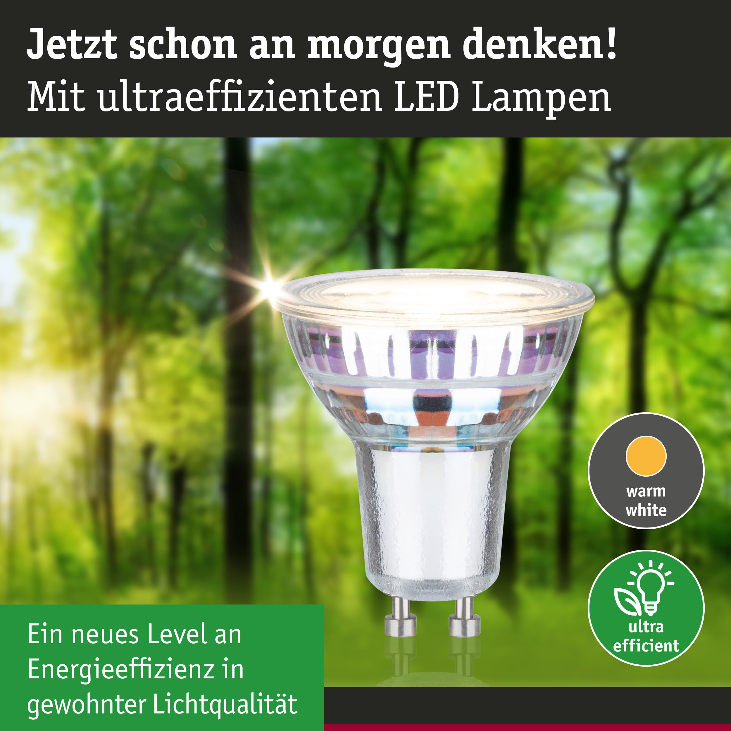 Paulmann 5283 Efficient-Line LED Reflektor GU10 5er warmweiß
