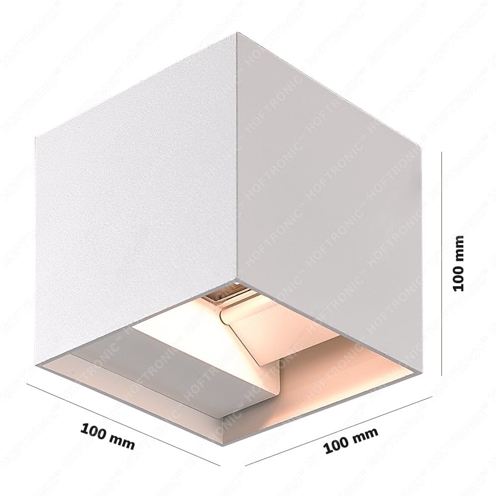 Hoftronic Cube Wandleuchte LED Weiß IP54 dimmbar