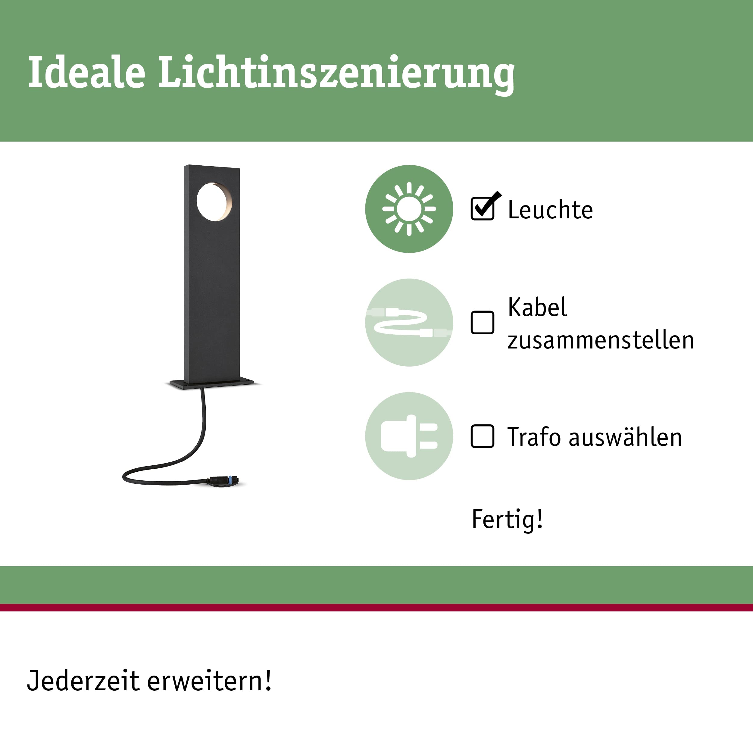 Paulmann Plug & Shine Pollerleuchte 7W 3000K IP65