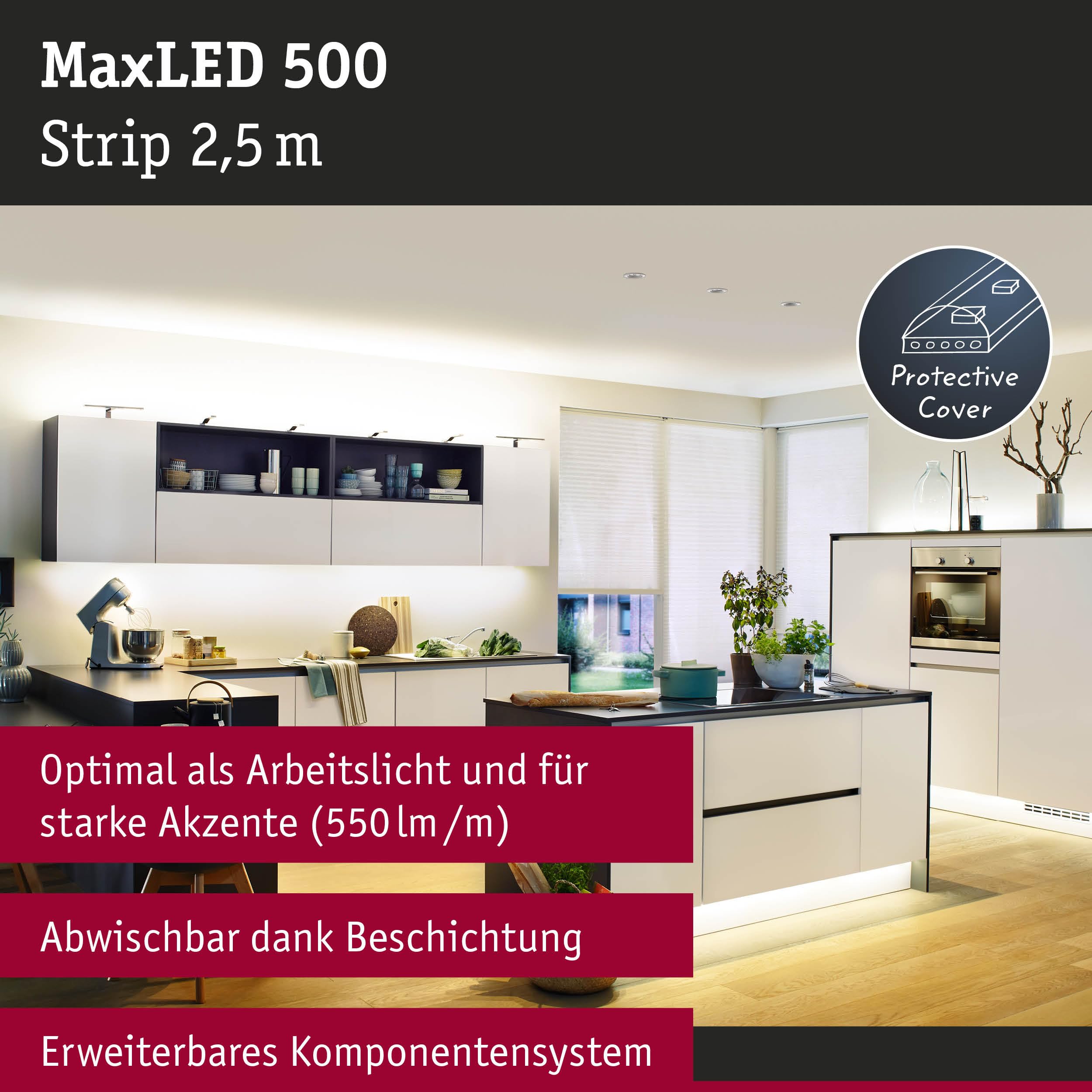 Paulmann MaxLED 500 LED-Stripe 2,5 m warmweiß IP44